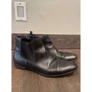 Prada Men's Chelsea Boots, Leather, Black